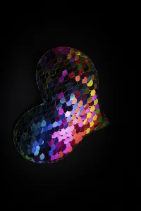 Heart shaped object in view as love conception