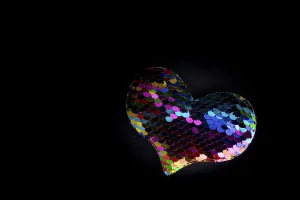Heart shaped object in view as love conception