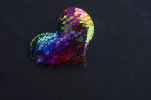 Heart shaped object in view as love conception