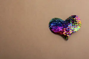 Heart shaped object in view as love conception