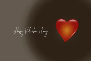 Heart for Valentines Day card greeting concept