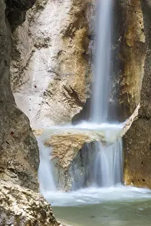 Heckenbach waterfall on the Kesselberg near Kochel am See