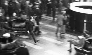 Hectic activity, here at the Rheinisch-Westfaelische Boerse in 1966