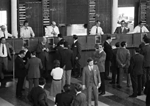 Hectic activity, here at the Rheinisch-Westfaelische Boerse in 1966
