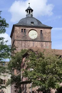 Heidelberg castle, Castle gate tower with clock