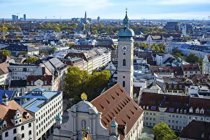 The Heilig-Geist-Kirche or Pfarrkirche Heilig Geist am Viktualienmarkt in the historic centre of Munich