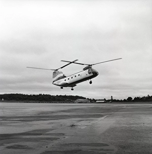 Helicopter history. The Boeing Vertol 107, also called Hkp 4. Helicopter developed by the american company Vertol that was fusioned with Boeing who began production of it 1956. The US Armed Forces started using it under the name CH-46 Sea Knight