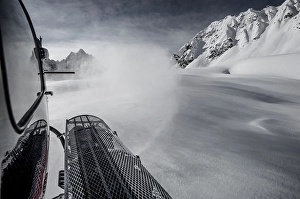 Category Mountain Landscapes Prints: Helicopter Snowboarding, Himalayas