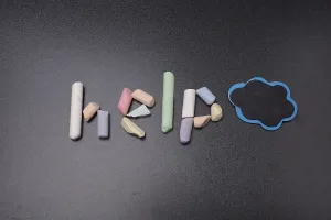 Help word written incoloured chalk on a black chalkboard