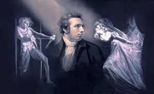Henry Fuseli or Johann Heinrich Fuessli, 1741 - 1825, Swiss painter, draughtsman and writer, digitally edited after Northcote, 1778, Lady Macbeth Seizing the Daggers, scene from The Tragedy of Macbeth by William Shakespeare