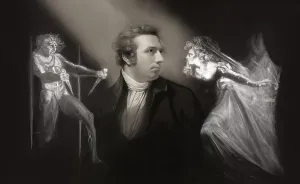 Henry Fuseli or Johann Heinrich Fuessli, 1741 - 1825, Swiss painter, draughtsman and writer, digitally edited after Northcote, 1778, Lady Macbeth Seizing the Daggers, scene from The Tragedy of Macbeth by William Shakespeare