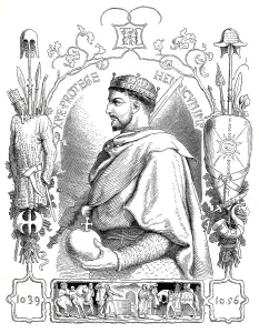 Henry III, 1017 -. 1056, historical illustration from Bildnisse der Deutschen Koenige und Kaiser