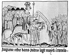 Henry VII receives a deputation of Jews after his coronation