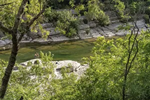 The Herault Gorge and the Herault River near Laroque