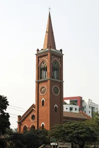 Heritage Lal Deval synagogue Neo gothic red brick building by David Sassoon