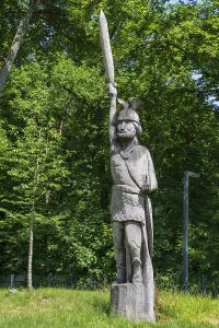Hermannsdenkmal, wooden statue