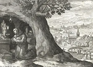 The Hermit Anthony, from Sylvae Sacrae by Rafael Sadeler (c)