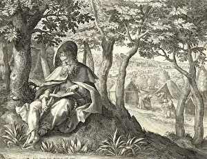 The Hermit Disibodus, from Sylvae Sacrae by Rafael Sadeler (c)