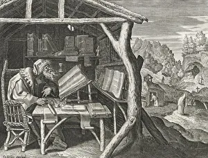 The Hermit Evagrius, from Sylvae Sacrae by Rafael Sadeler (c)