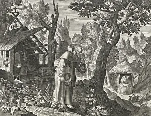 The Hermit Helanus, from Sylvae Sacrae by Rafael Sadeler (c)