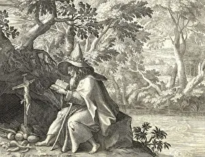 The Hermit Quiriacus, from Sylvae Sacrae by Rafael Sadeler (c)