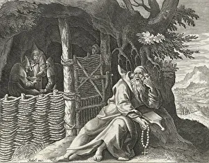 The Hermit Spiridion, from Sylvae Sacrae by Rafael Sadeler (c)