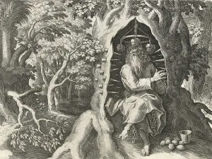 The Hermit Zoeradus, from Sylvae Sacrae by Rafael Sadeler (c)