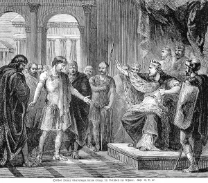Hezekiah's servants deliver the Assyrian message to their king