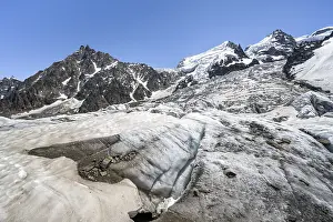 High alpine glaciated mountain landscape
