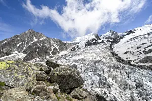 High alpine glaciated mountain landscape