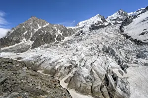 High alpine glaciated mountain landscape