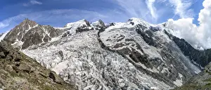 High alpine glaciated mountain landscape