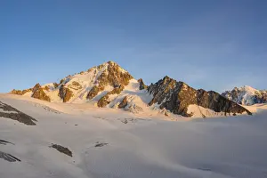 High alpine mountain landscape at sunset