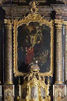 High altar detail, St, Saint, Saint