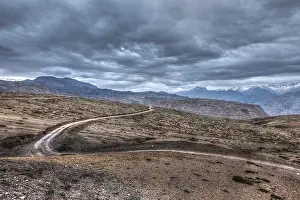 High dynamic range HDR image of road in Himalayas