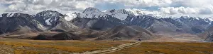 High mountains, glaciated and snow-covered peaks