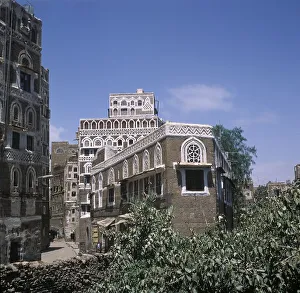 High-rise buildings in the old town of Sanaa, UNESCO World Heritage Site, Yemen, Asia