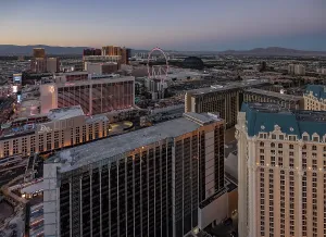 High Roller Observation Wheel and The Sphere in Las Vegas