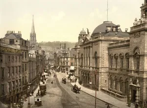 High Street in Bath, City in the West of England in the County of Somerset