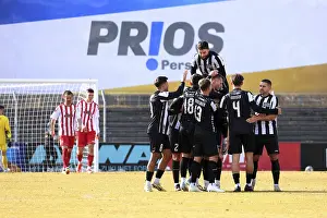 Up high: The Villingen players celebrate Marcel Sokler's (Villingen 08) 2