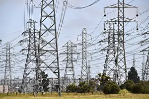 High voltage electricity wires and pylons in Christchurch