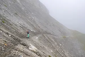 Hiker in the fog, Alpine dangers
