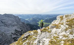 Hiker looking into the distance