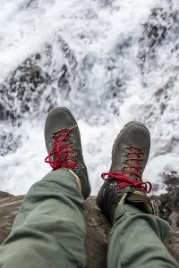 Hiking boots, Austurland, Iceland, Europe