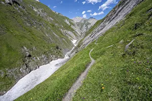 Hiking trail in Dabertal, Lasoerling Hoehenweg