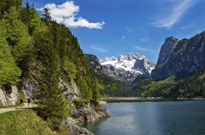 Hiking trail at the Gosausee, Dachstein massif