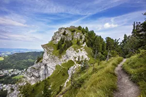 Hiking trail to the summit of the Nockstein