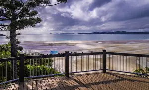 Hill Inlet Lookout overlooking Whitehaven beach at Whitsunday Island near Airlie Beach