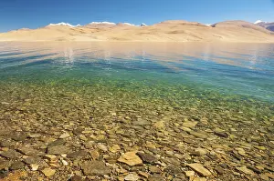 Himalayan mountain lake in Himalayas Tso Moriri