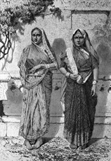 Hindu women, India, historical illustration